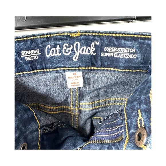 Cat&Jack Jeans youth 14 slim youth black t shirt xl 16  two clothing items - Picture 4 of 7